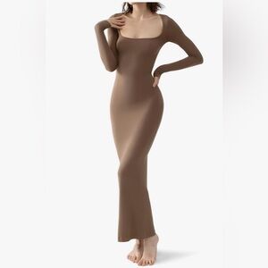 Elegant Brown Maxi Dress